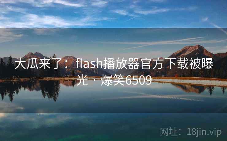 大瓜来了：flash播放器官方下载被曝光 · 爆笑6509
